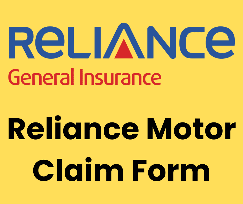 Reliance Motor Claim Form