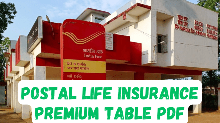 Postal Life Insurance Premium Table PDF